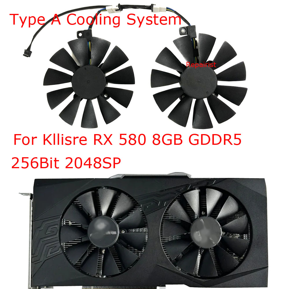 2pcs/Set,Video Cards Fan,T1292 - Rx 580 8Gb 2048Sp Gpu recension och pris