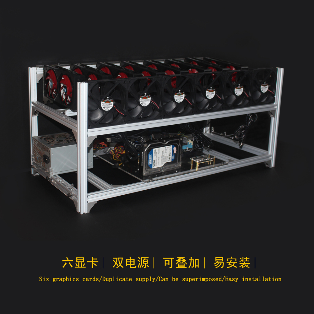 6 8 12 19 GPU Miner Mining Rig - 12 Gpu Open Air Frame Case recension och pris