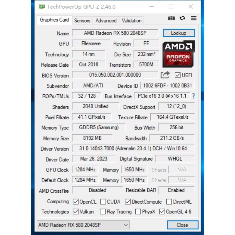 Hongyi DIY Graphic Card RX 580 - Rx 580 8Gb 2048Sp Gpu recension och pris