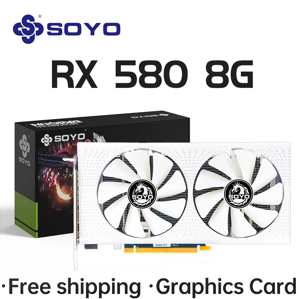 SOYO AMD Radeon RX580 8GB Grap - Rx 580 8Gb 2048Sp Gpu recension och pris