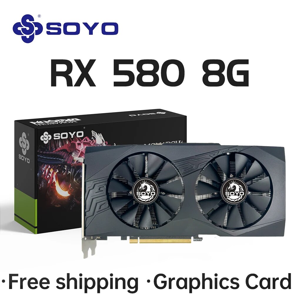 SOYO AMD Radeon RX580 8GB Grap - Rx 580 8Gb 2048Sp Gpu recension och pris