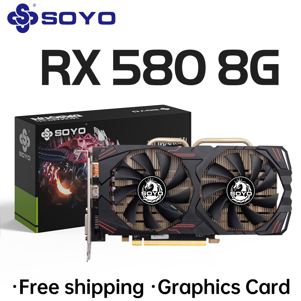 SOYO AMD Radeon RX580 8GB Grap - Rx 580 8Gb 2048Sp Gpu recension och pris
